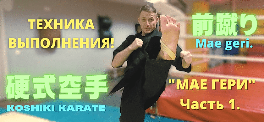 удар мае гери удар ногой вперед прямой удар